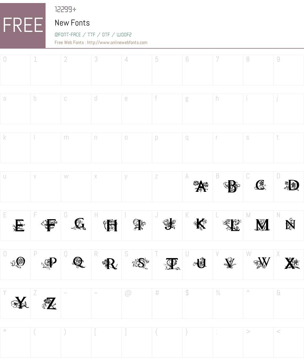 New Font Screenshots