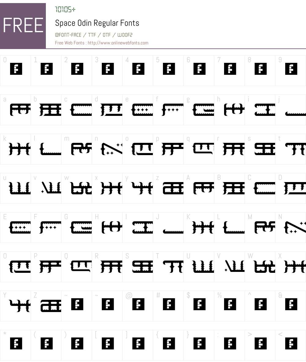 Space Odin Font Screenshots