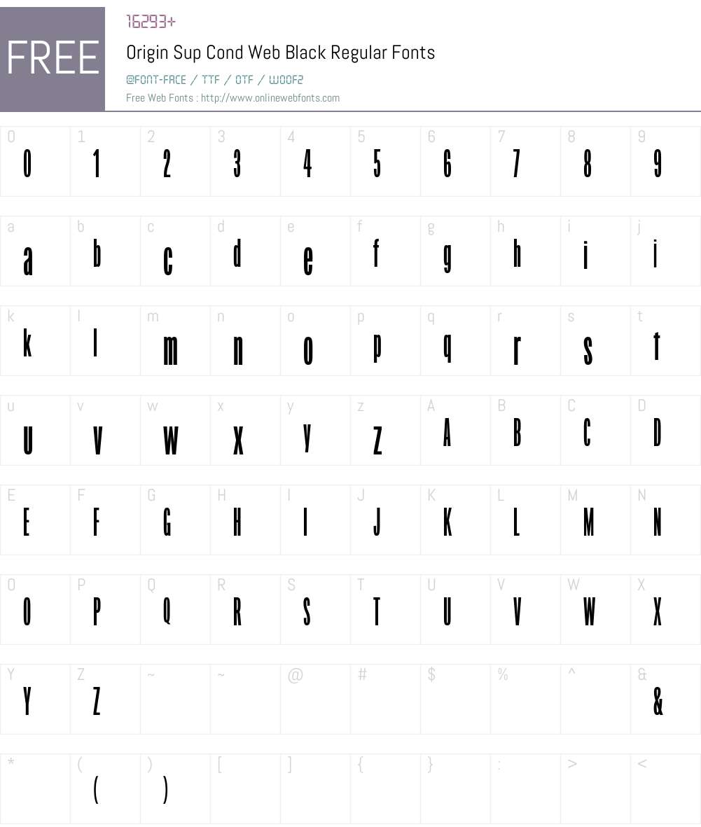 Origin Sup Cond Web Black Font Screenshots