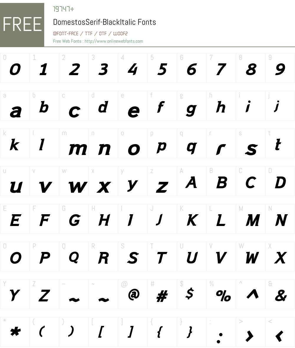 DomestosSerif Font Screenshots