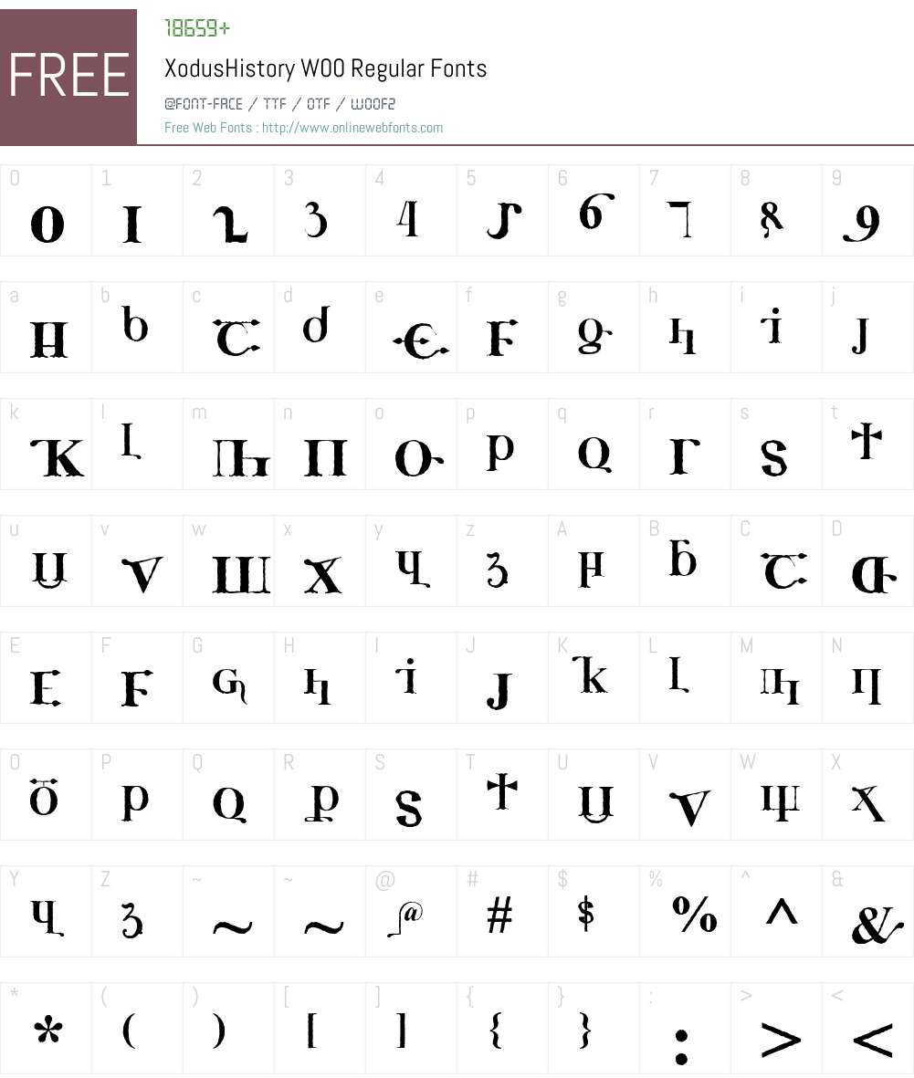 Xodus Font Screenshots