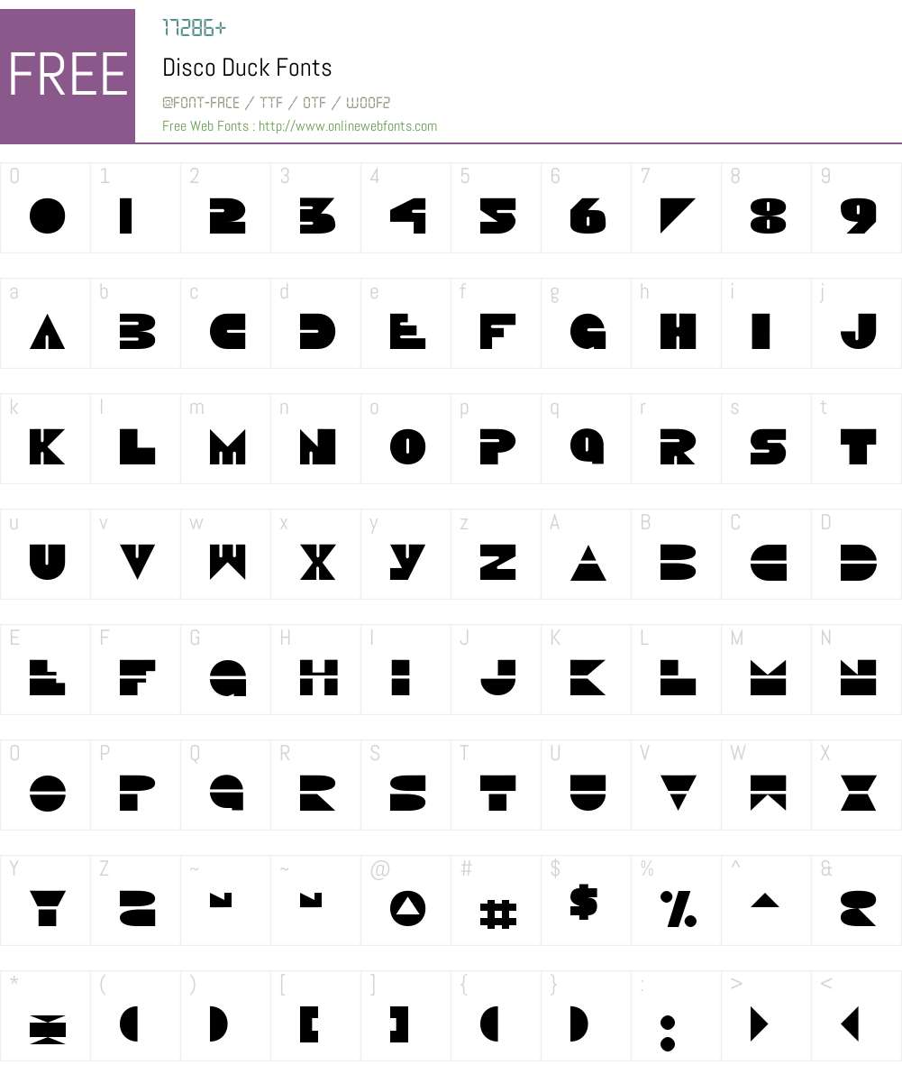 Disco Duck Font Screenshots
