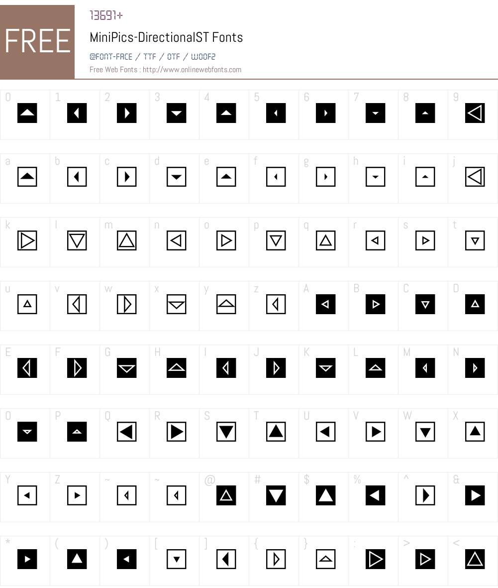 MiniPics Font Screenshots