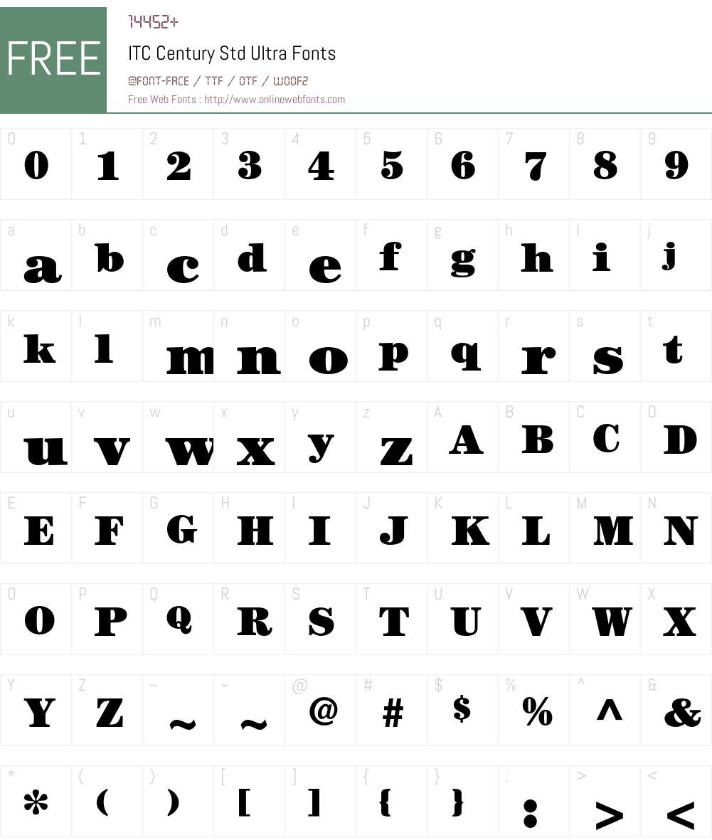 ITC Century Std Font Screenshots