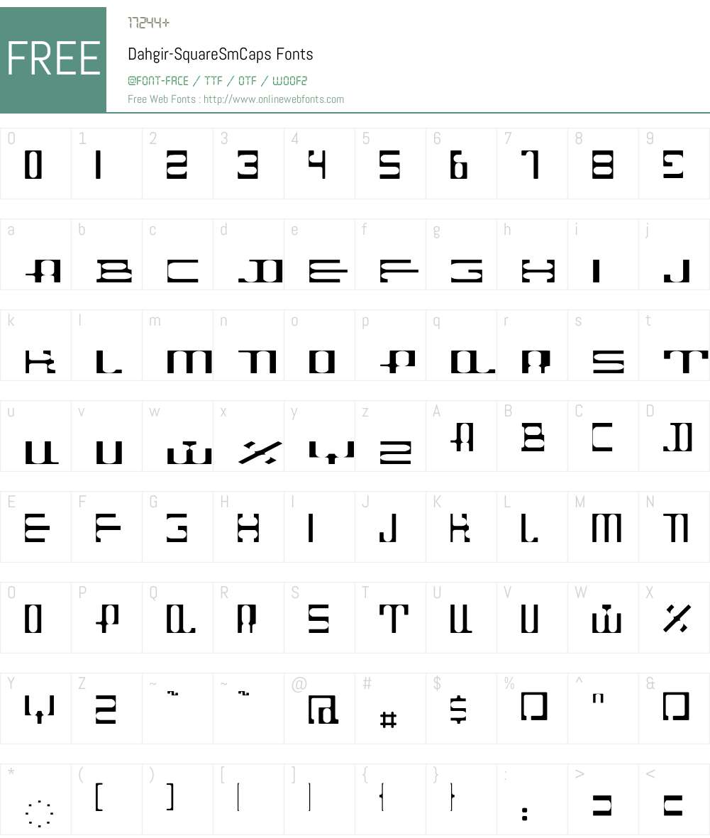 Dahgir Font Screenshots