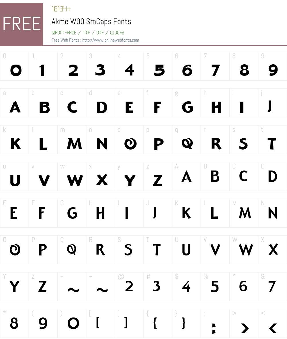 Akme Font Screenshots