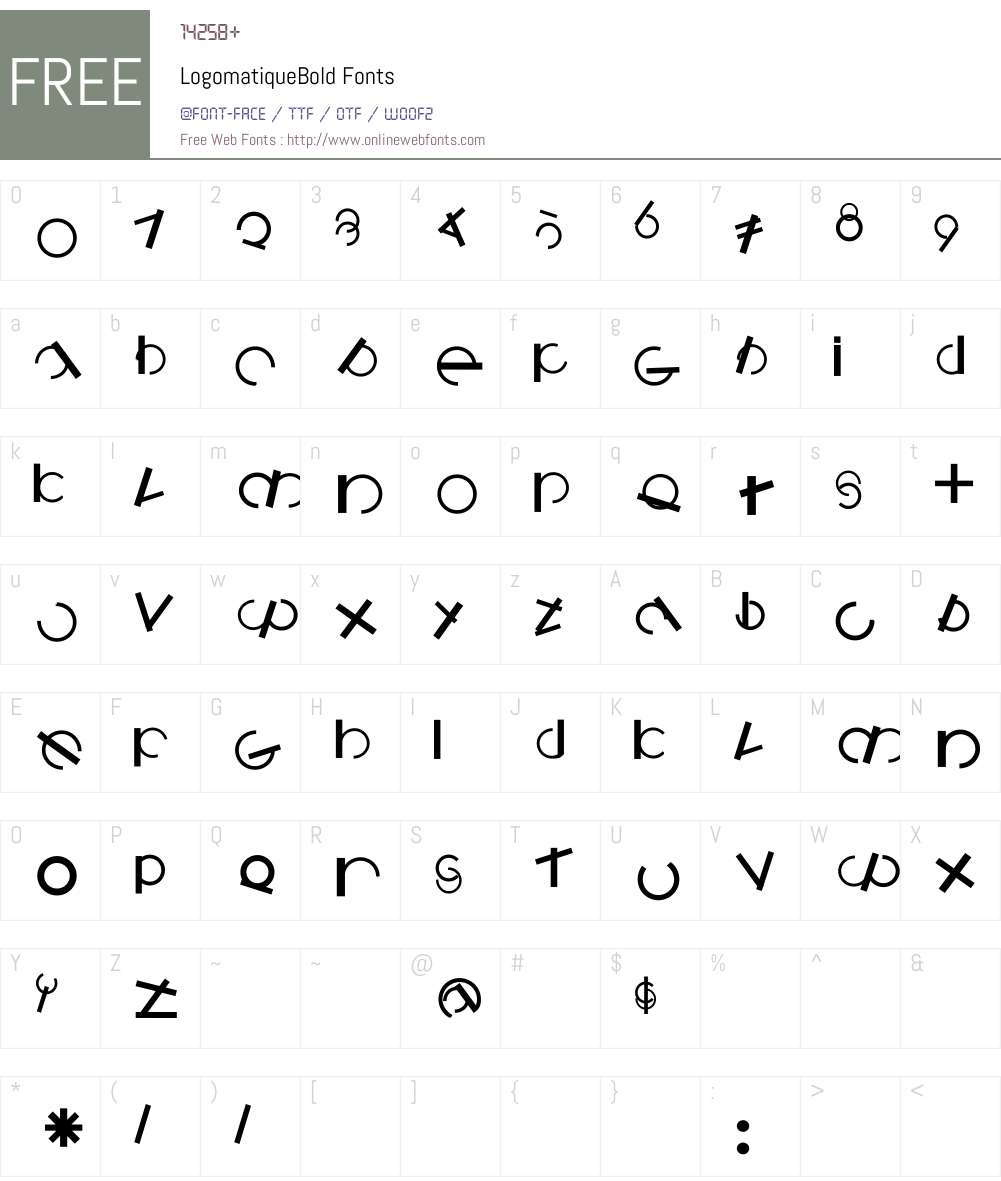 LogomatiqueBold Font Screenshots