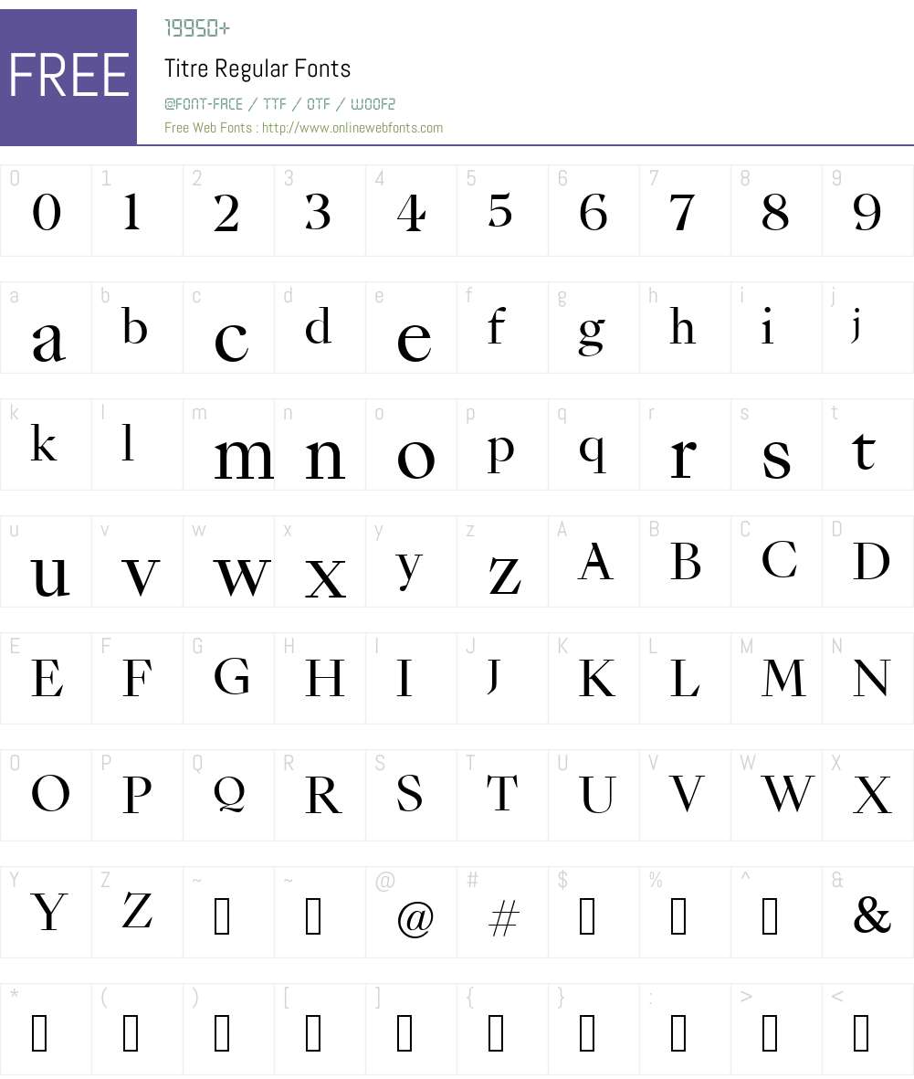 Titre Font Screenshots