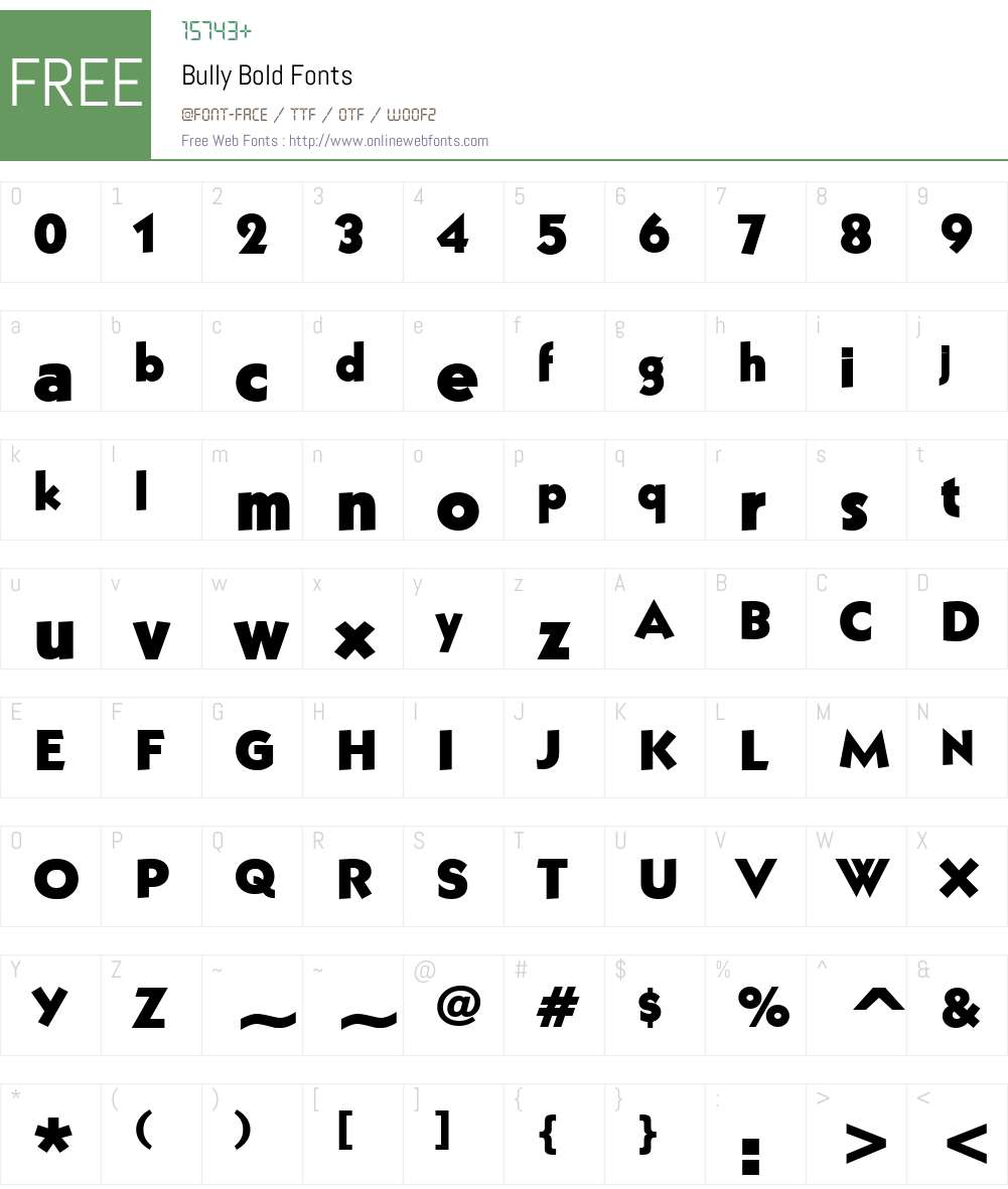 Bully Font Screenshots