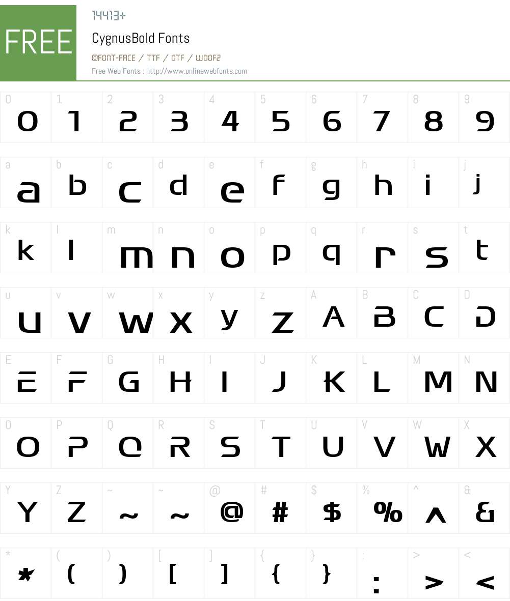 CygnusBold Font Screenshots