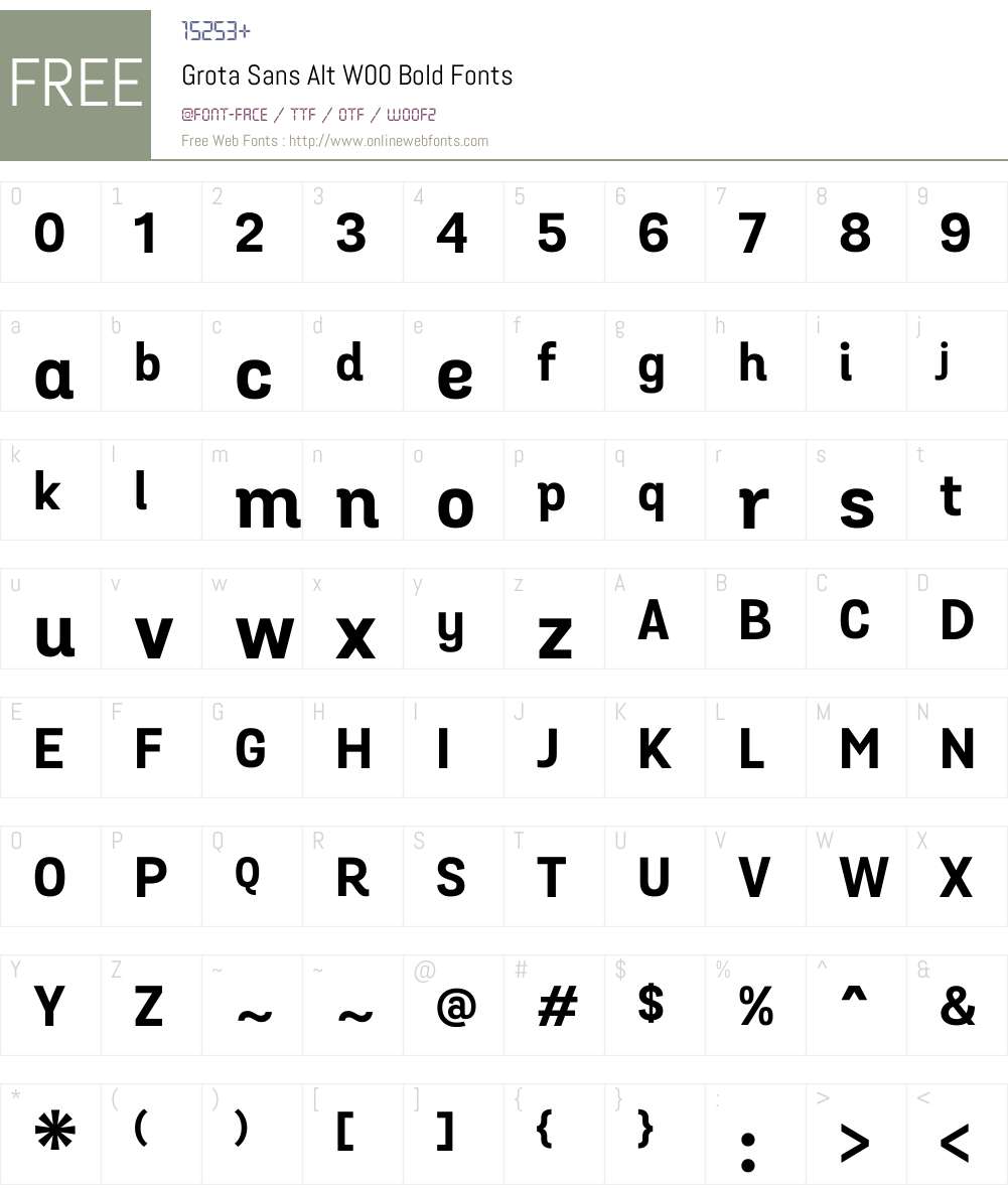 GrotaSansAltW00-Bold Font Screenshots