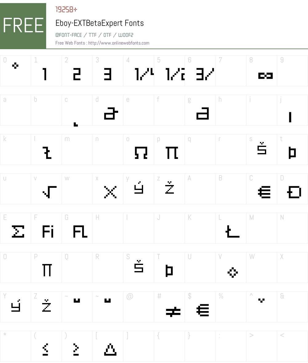Eboy Font Screenshots