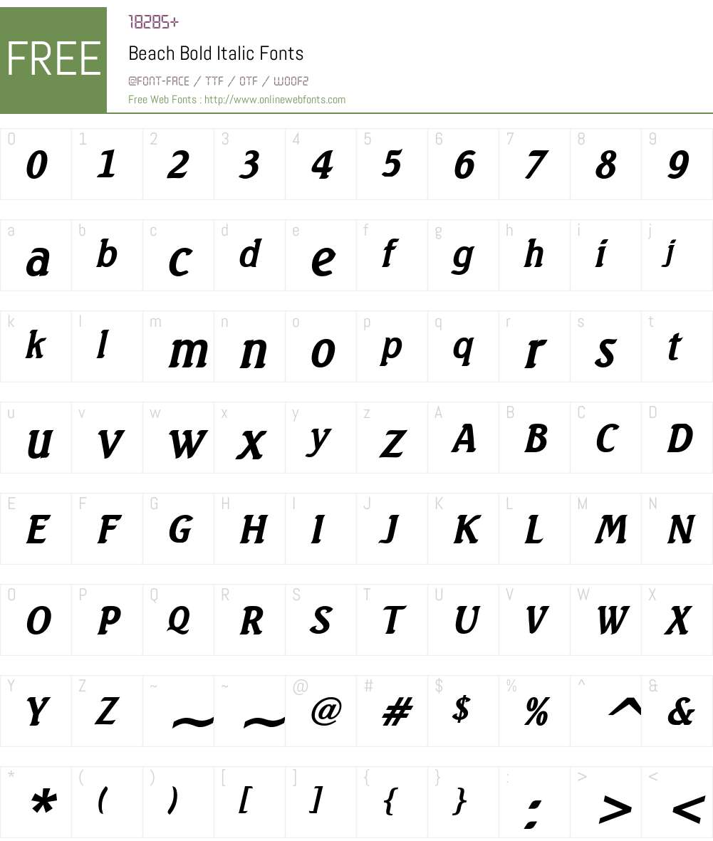 Beach Font Screenshots