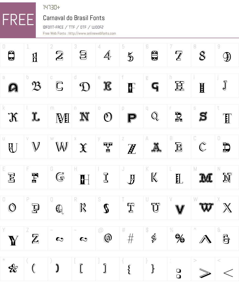 Brasil Font Screenshots