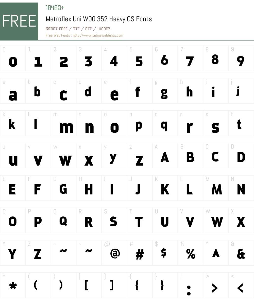 Metroflex Uni Font Screenshots
