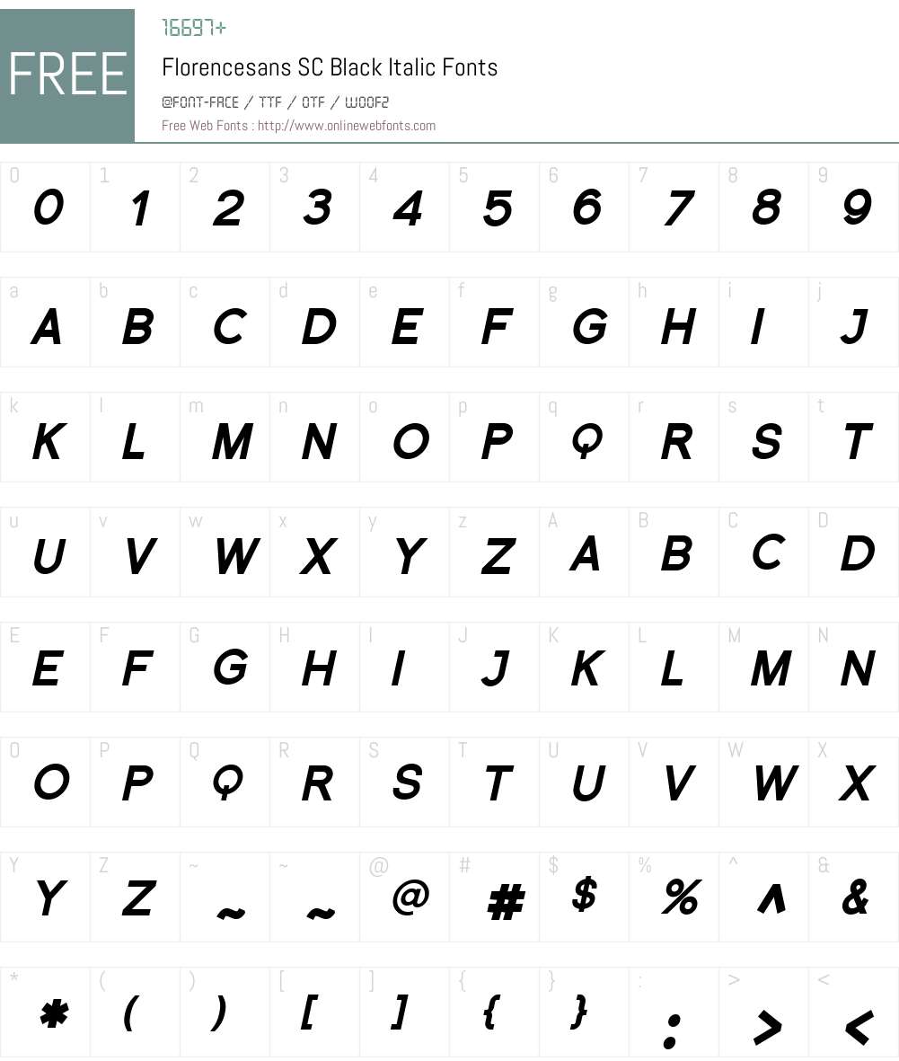 Florencesans SC Black Font Screenshots