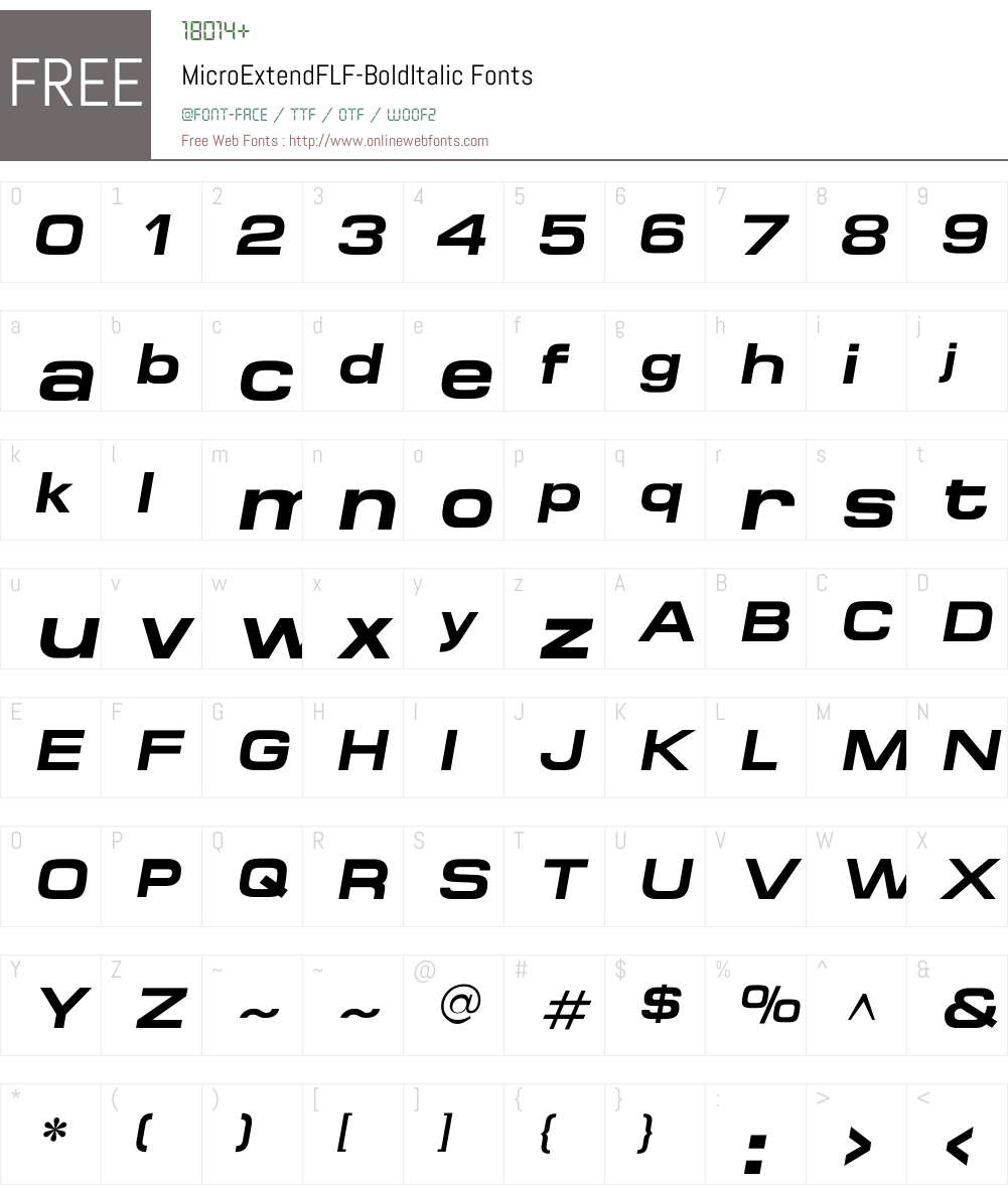 MicroExtendFLF Font Screenshots