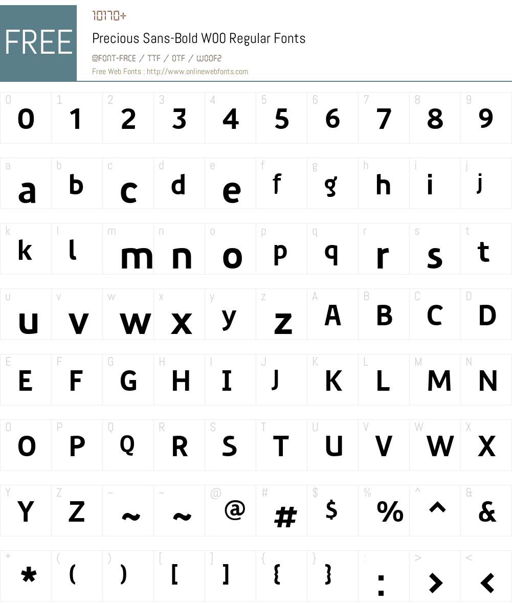 Precious Sans Font Screenshots