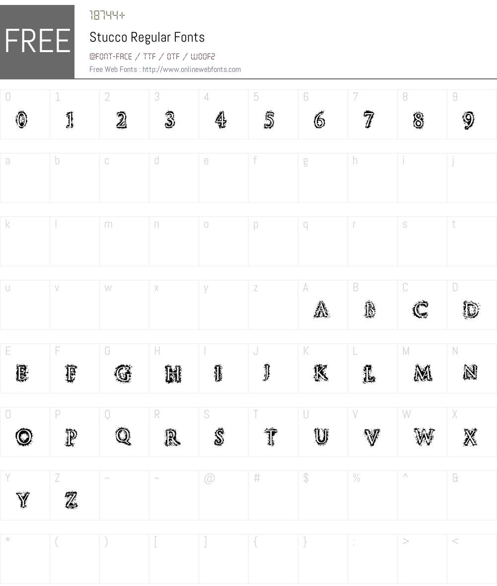 Stucco Font Screenshots