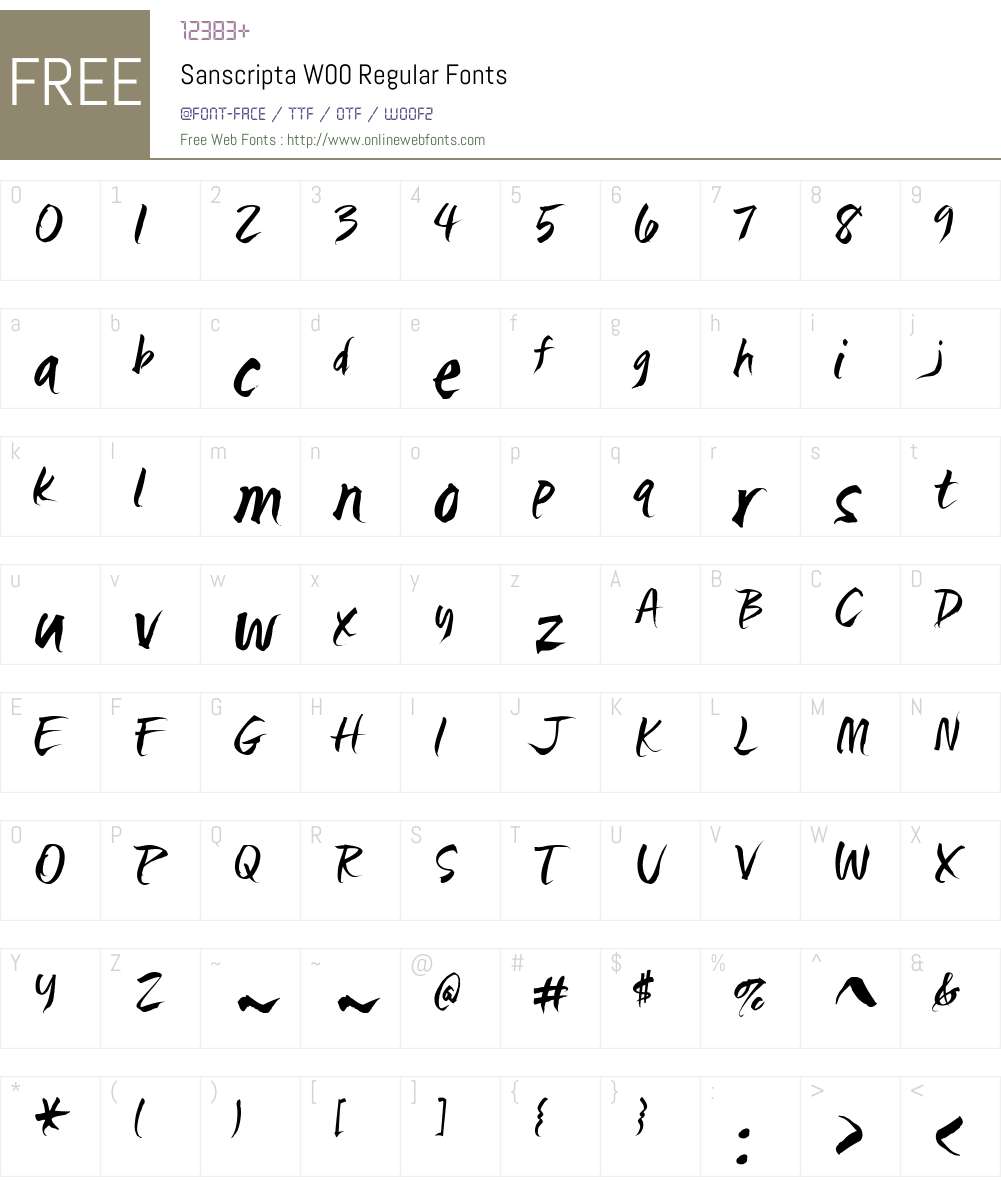 SanscriptaW00-Regular Font Screenshots