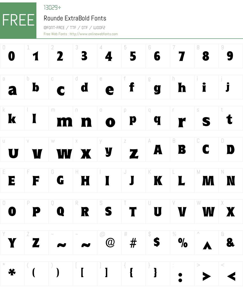 Rounde Font Screenshots