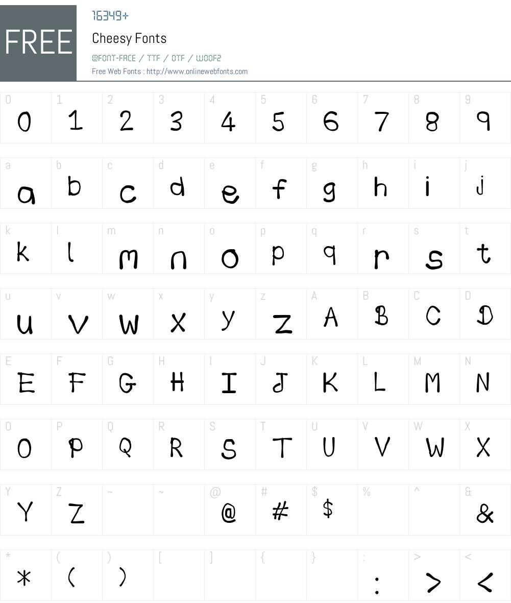 Cheesy Font Screenshots