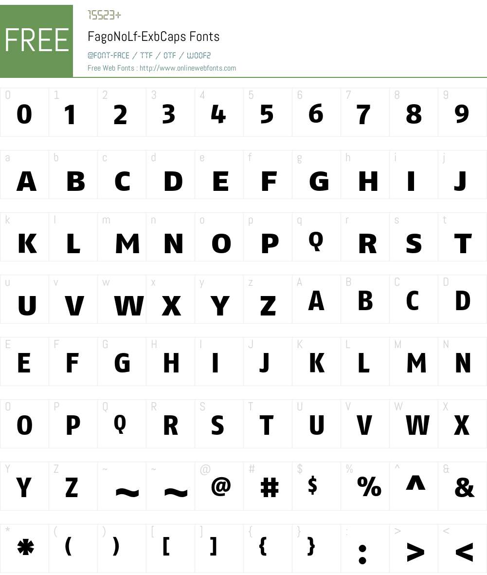 FagoNoLf Font Screenshots