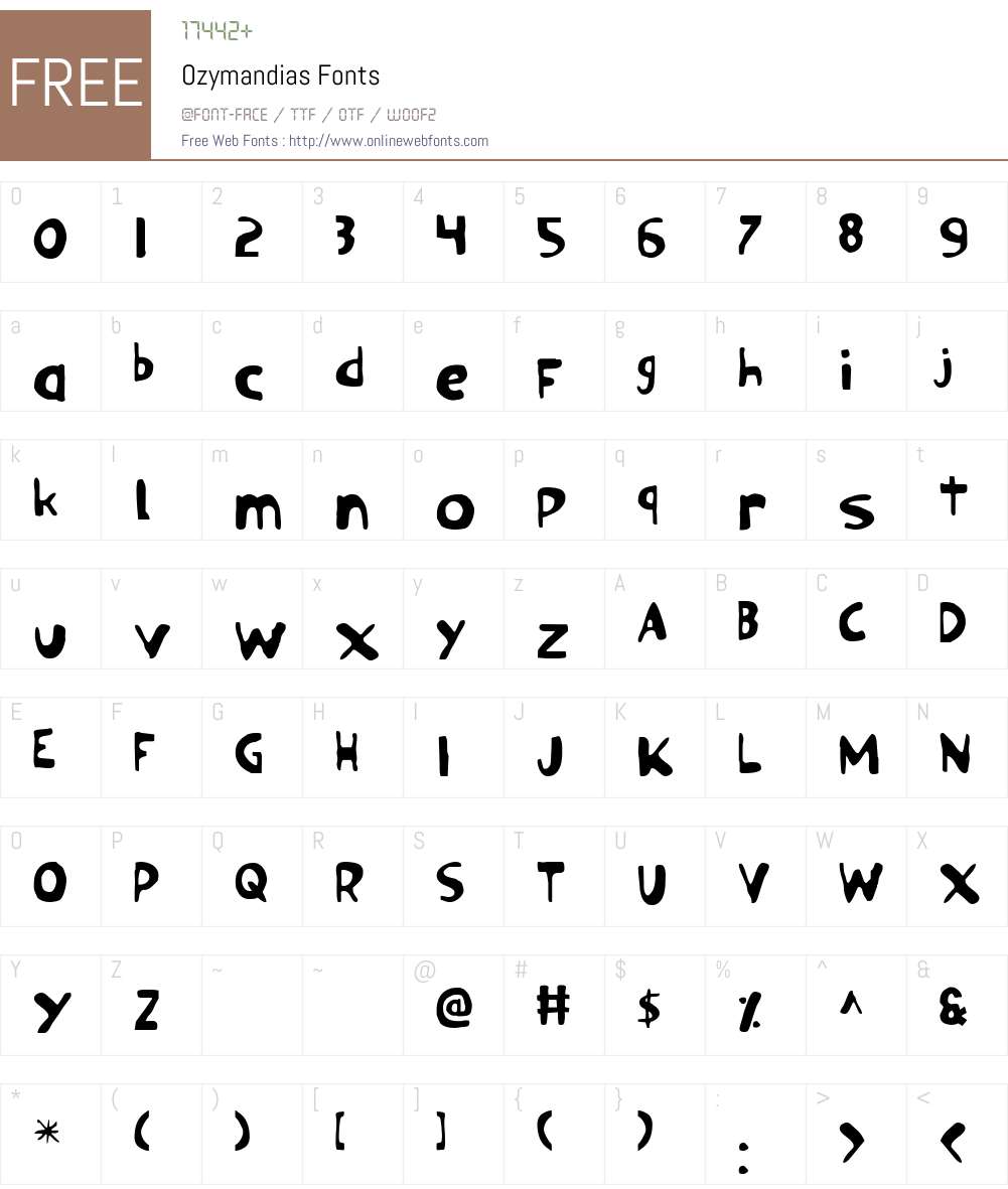 Ozymandias Font Screenshots