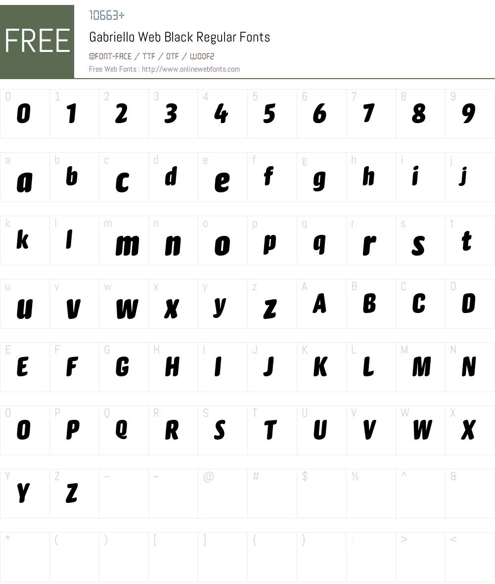 Gabriello Web Black Font Screenshots