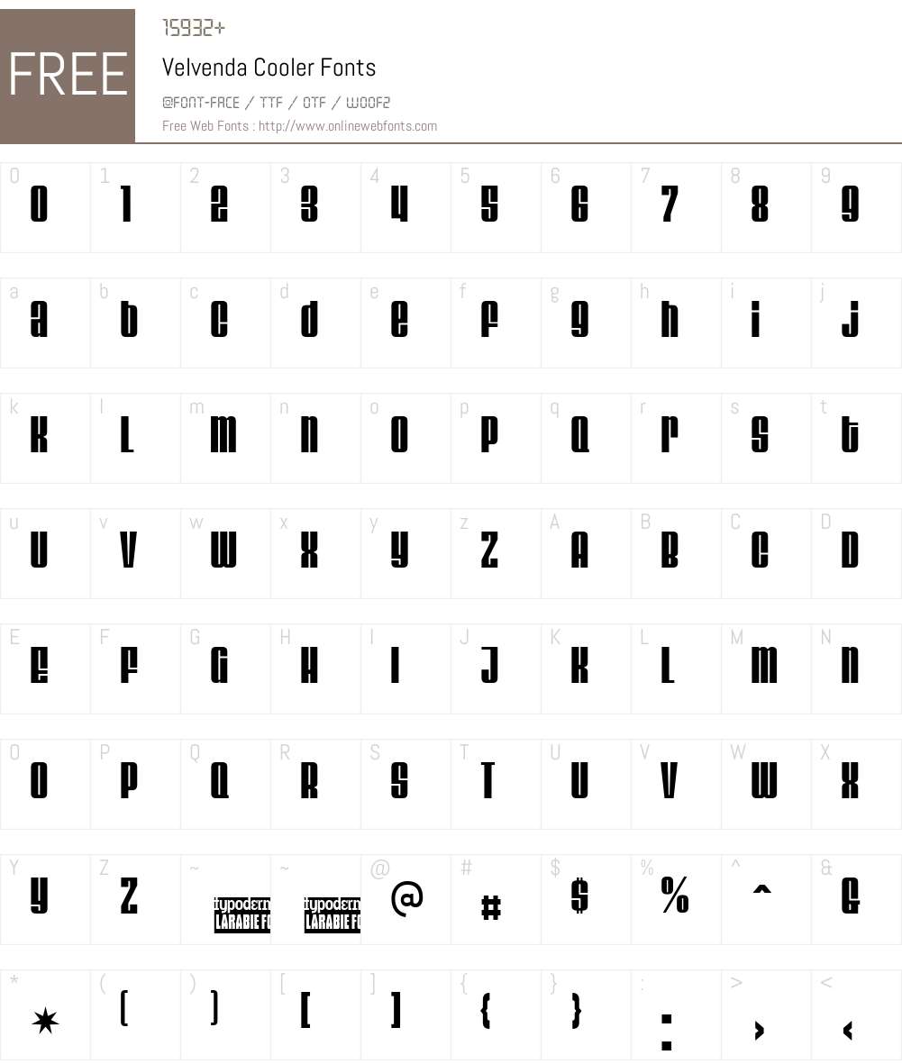 Velvenda Cooler Font Screenshots