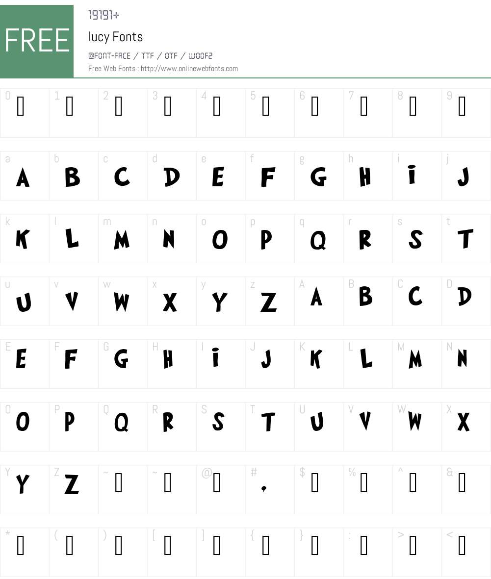 lucy Font Screenshots