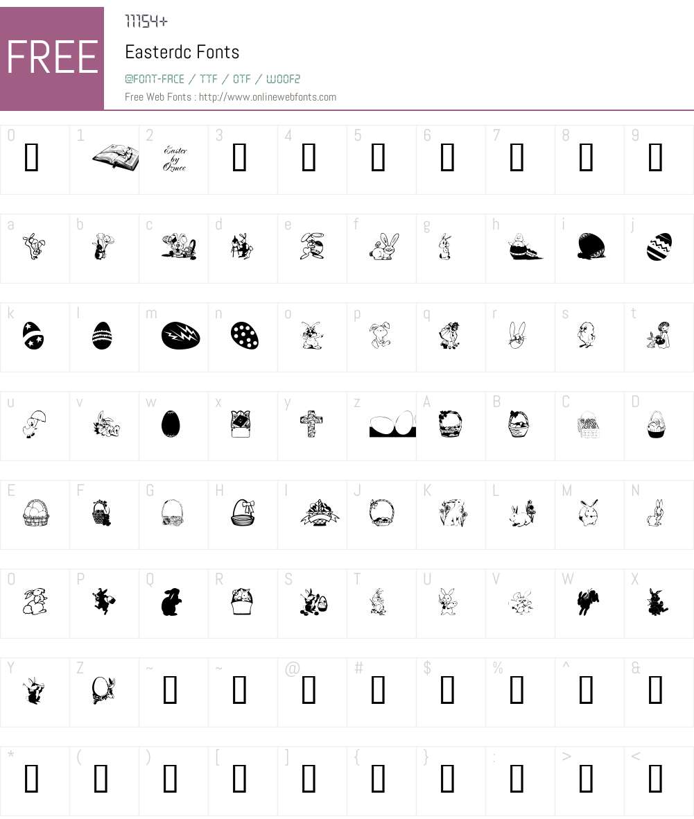 Easterdc Font Screenshots