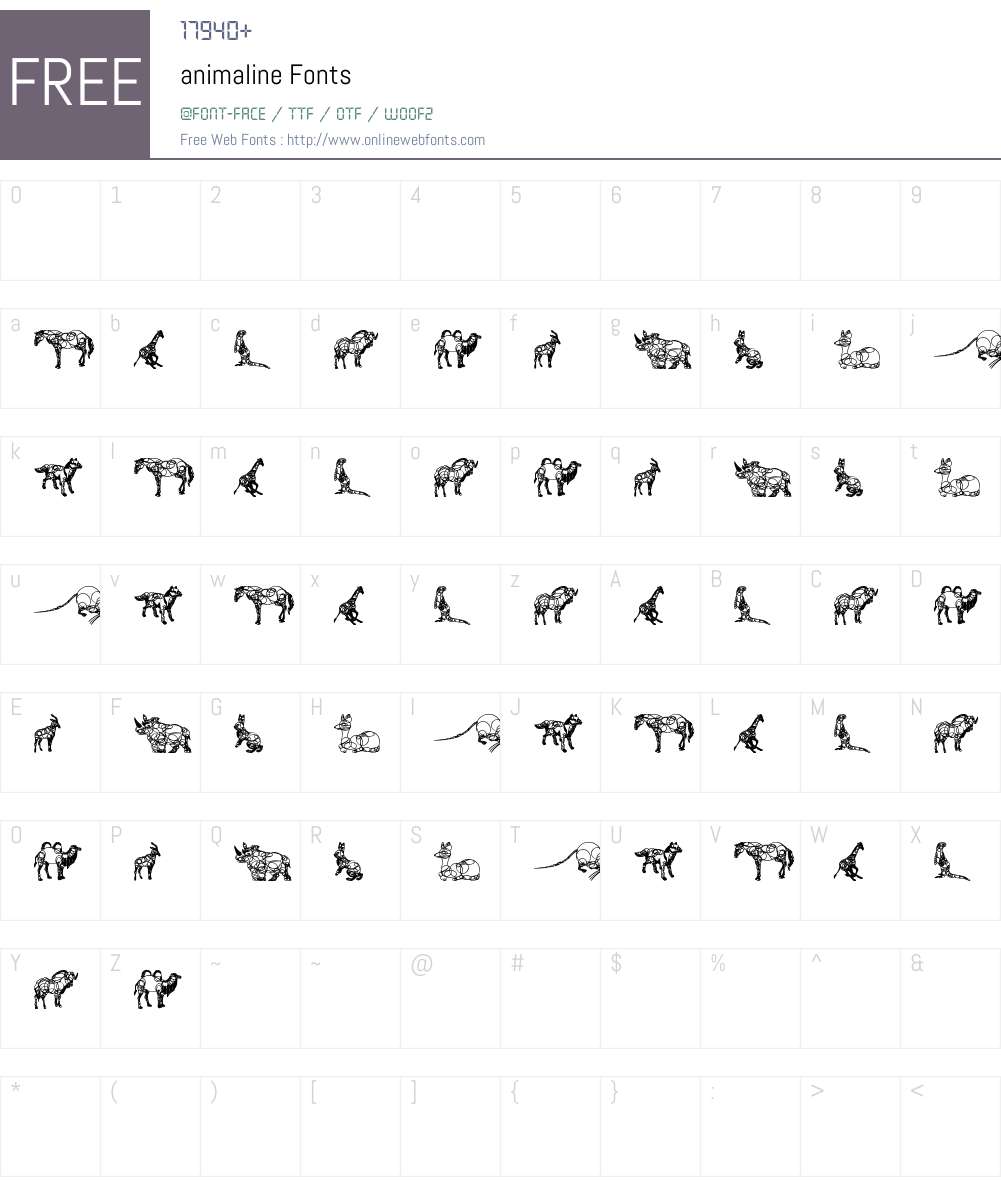 animaline Font Screenshots