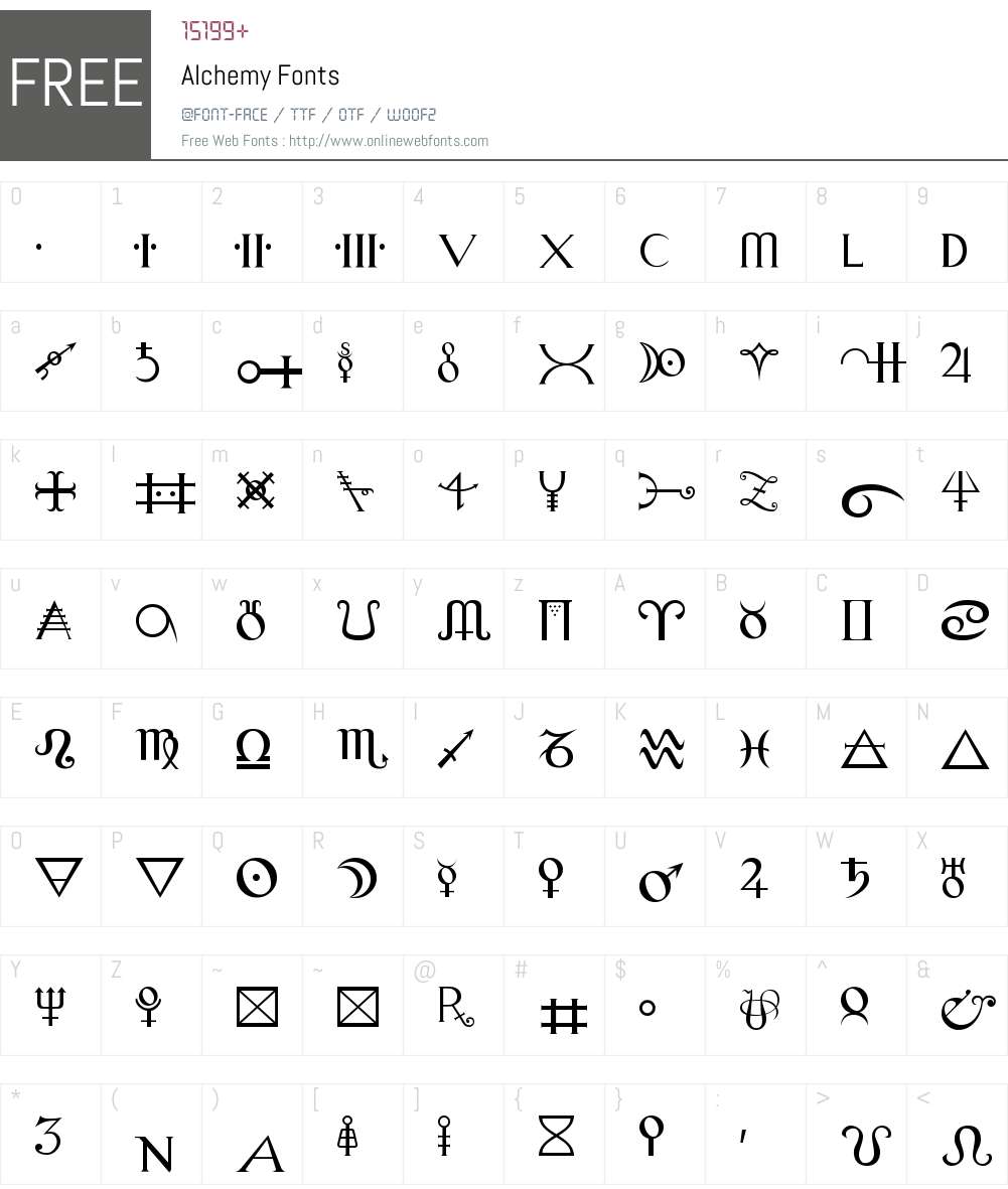 Alchemy Font Screenshots