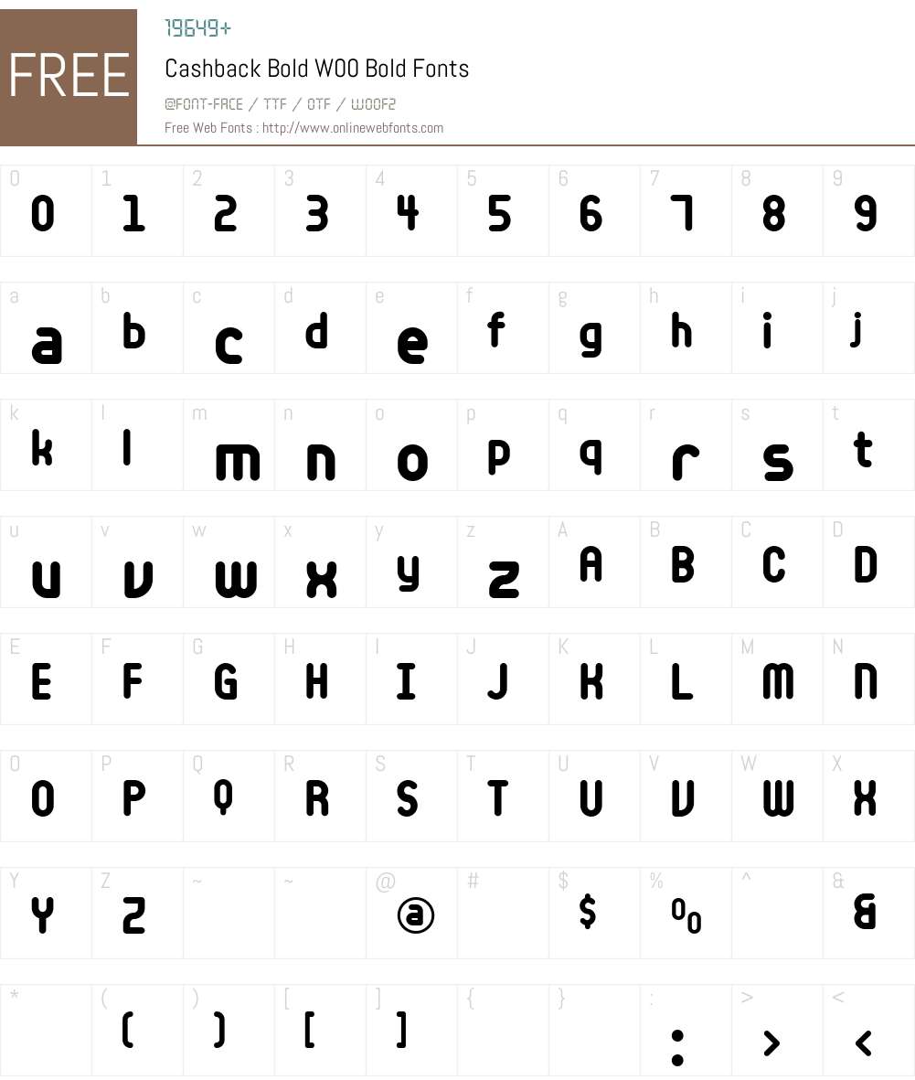 CashbackBoldW00-Bold Font Screenshots