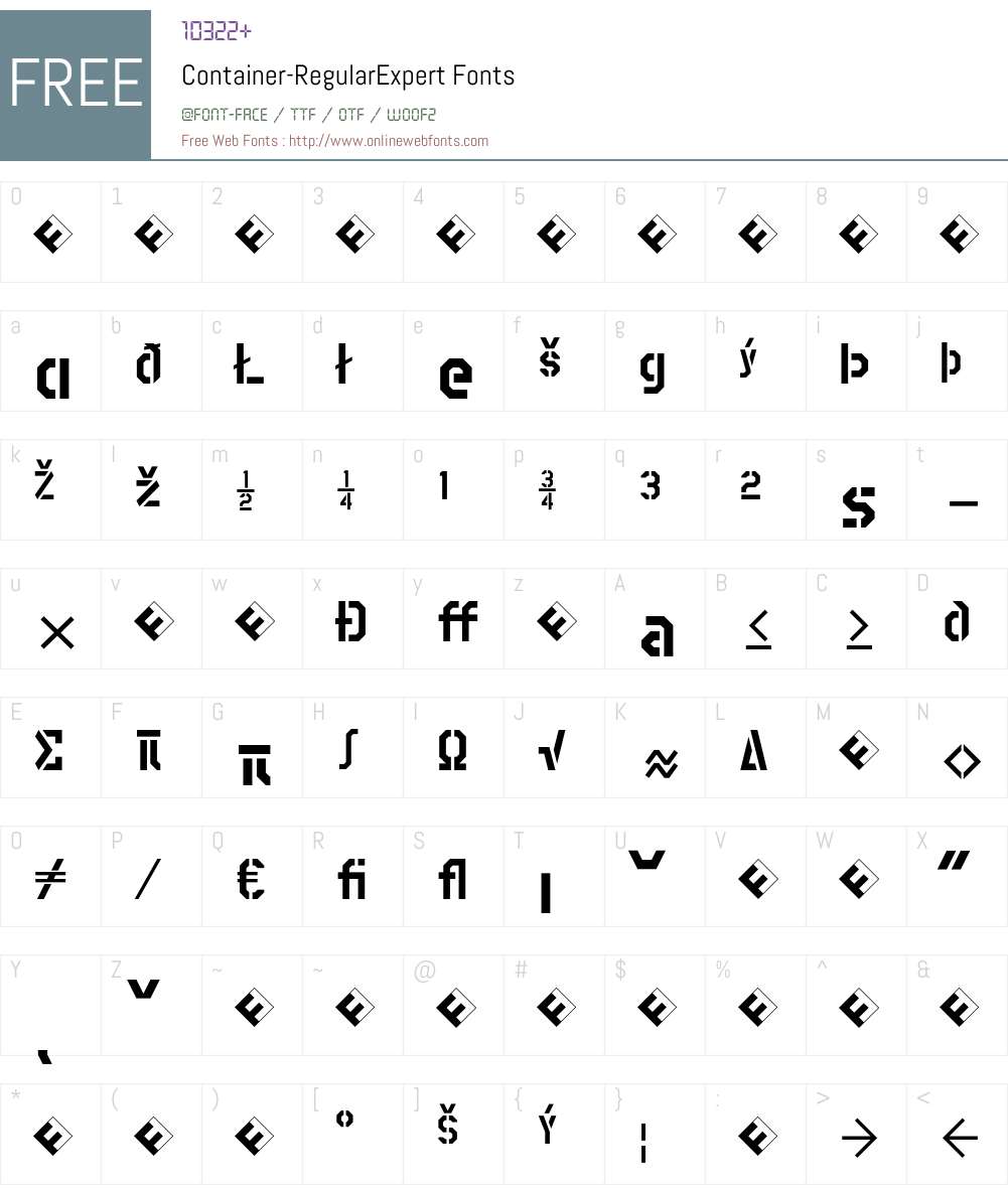 Container Font Screenshots