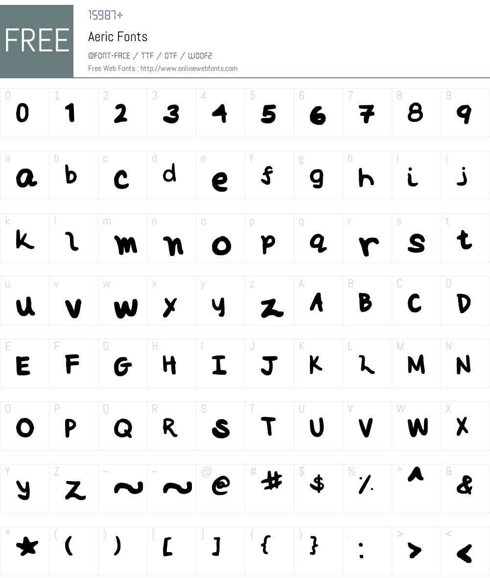 Aeric Font Screenshots
