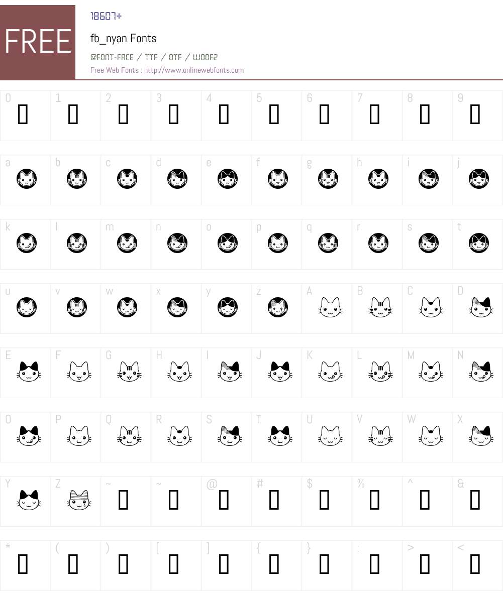 fb_nyan Font Screenshots