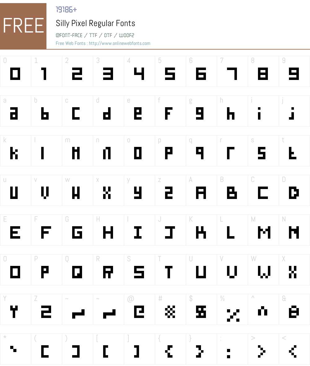 Silly Pixel Font Screenshots