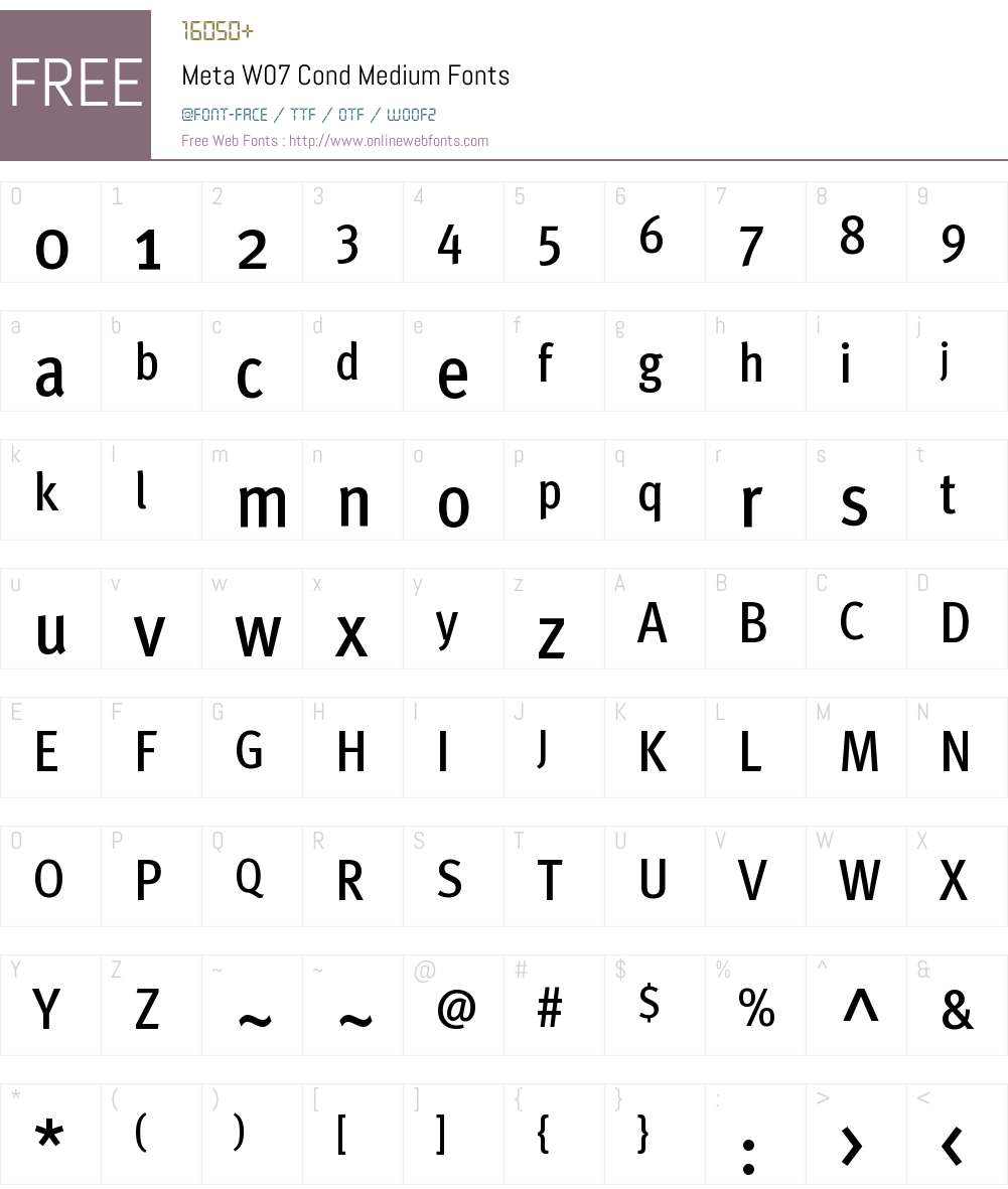 Meta Pro Font Screenshots