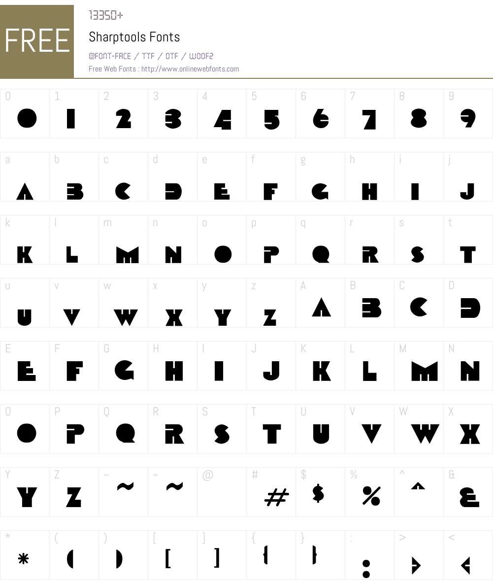 Sharptools Font Screenshots