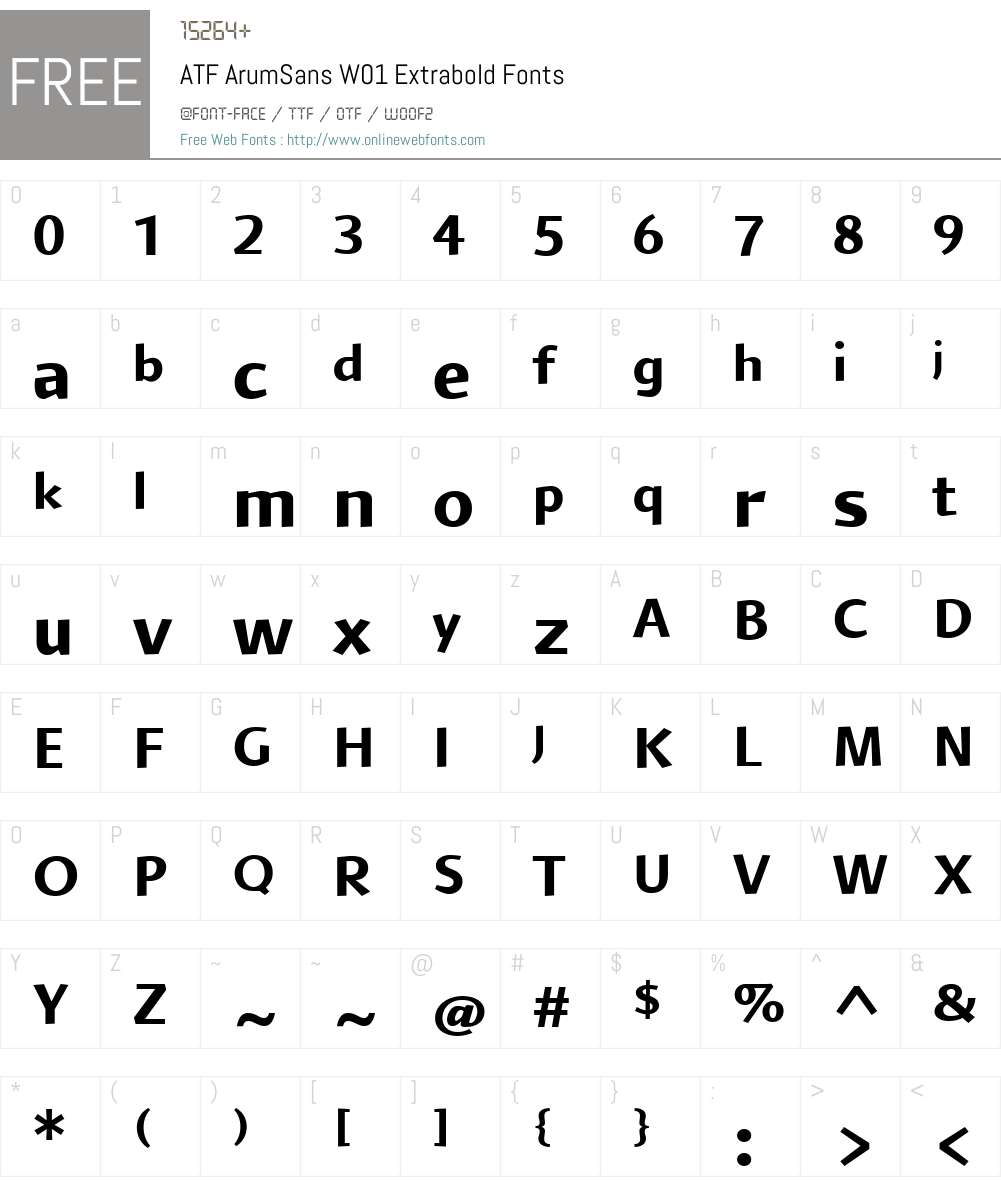 ATFArumSansW01-Extrabold Font Screenshots