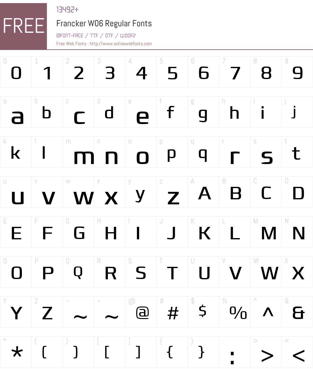 Francker Font Screenshots