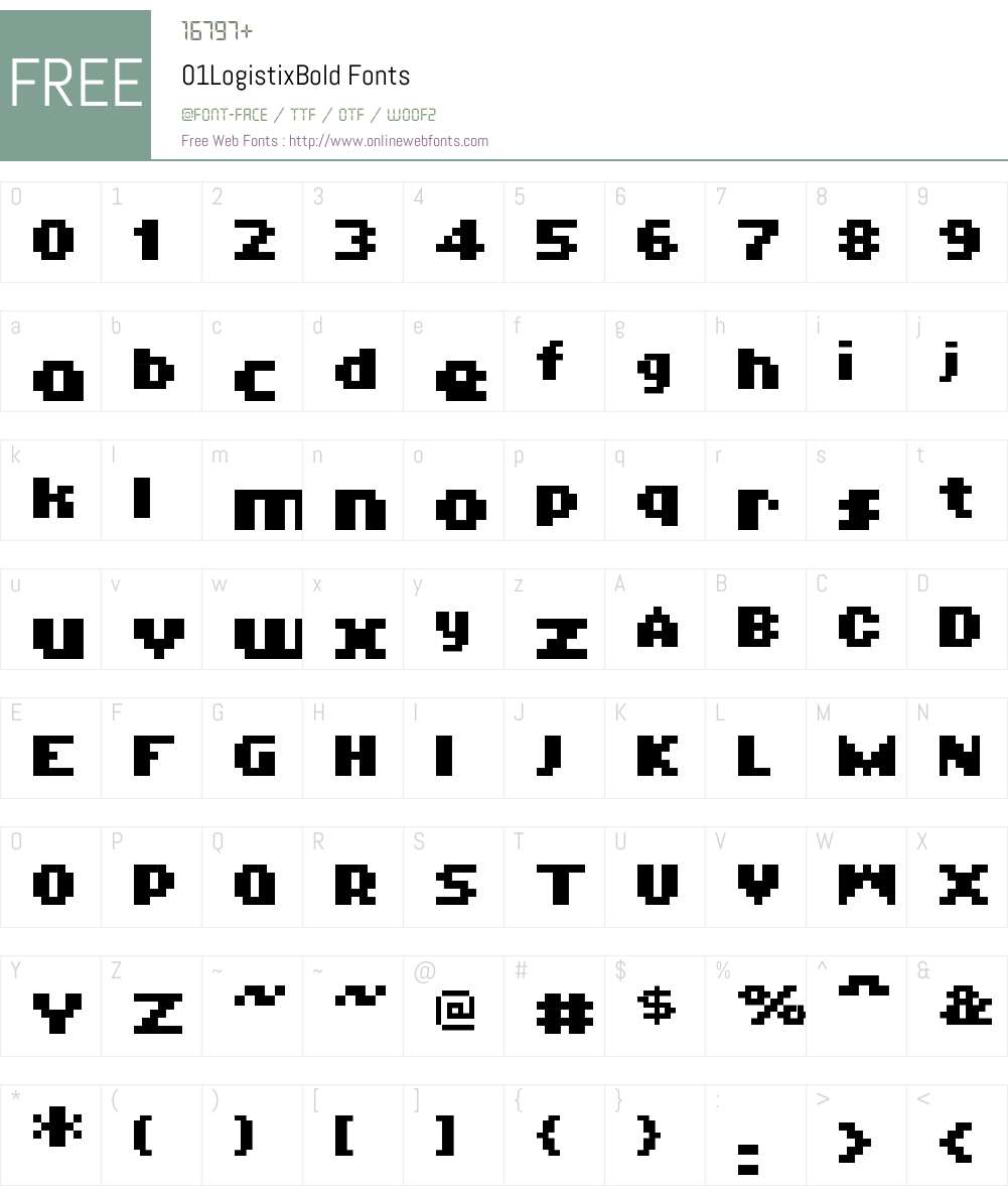 01Logistix Font Screenshots