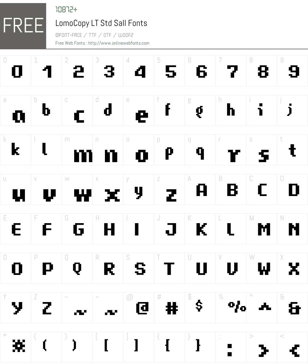LomoCopy LT Std Sall Font Screenshots