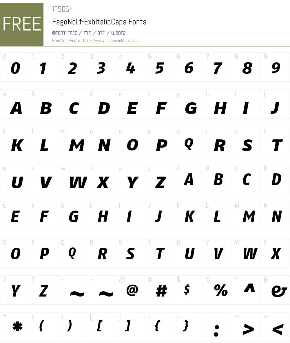 FagoNoLf Font Screenshots