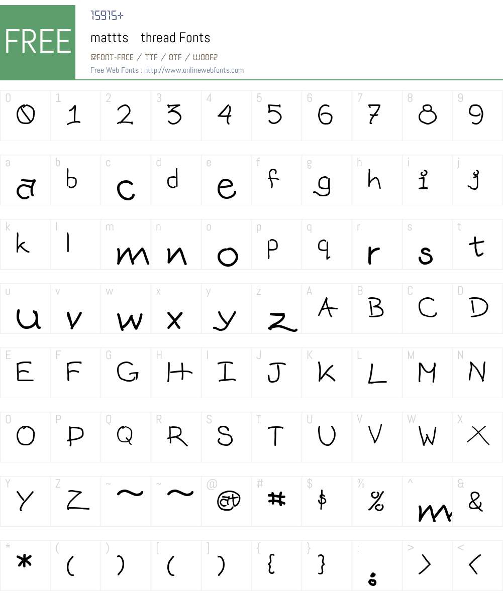 mattts Font Screenshots