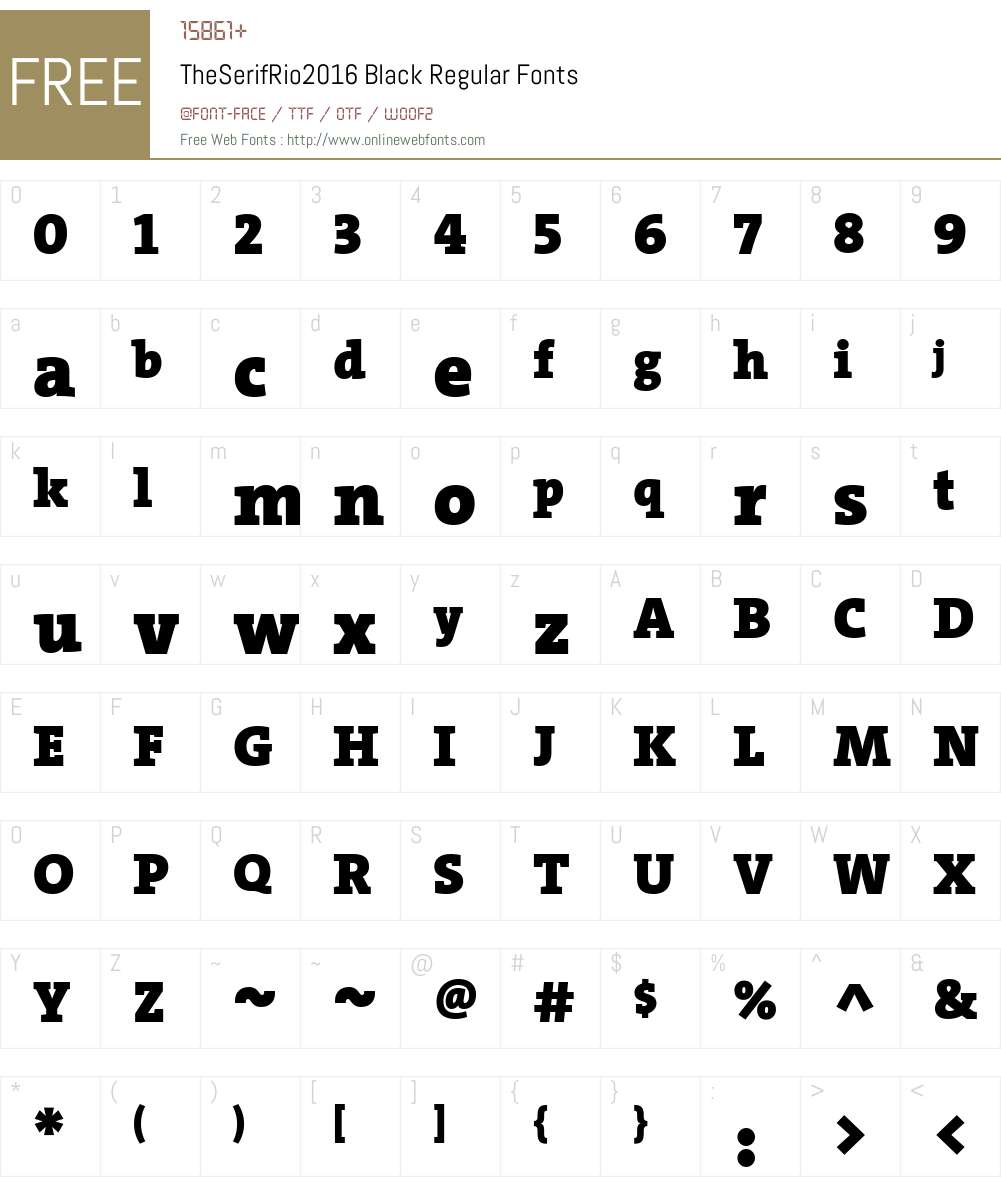 TheSerifRio2016 Black Font Screenshots