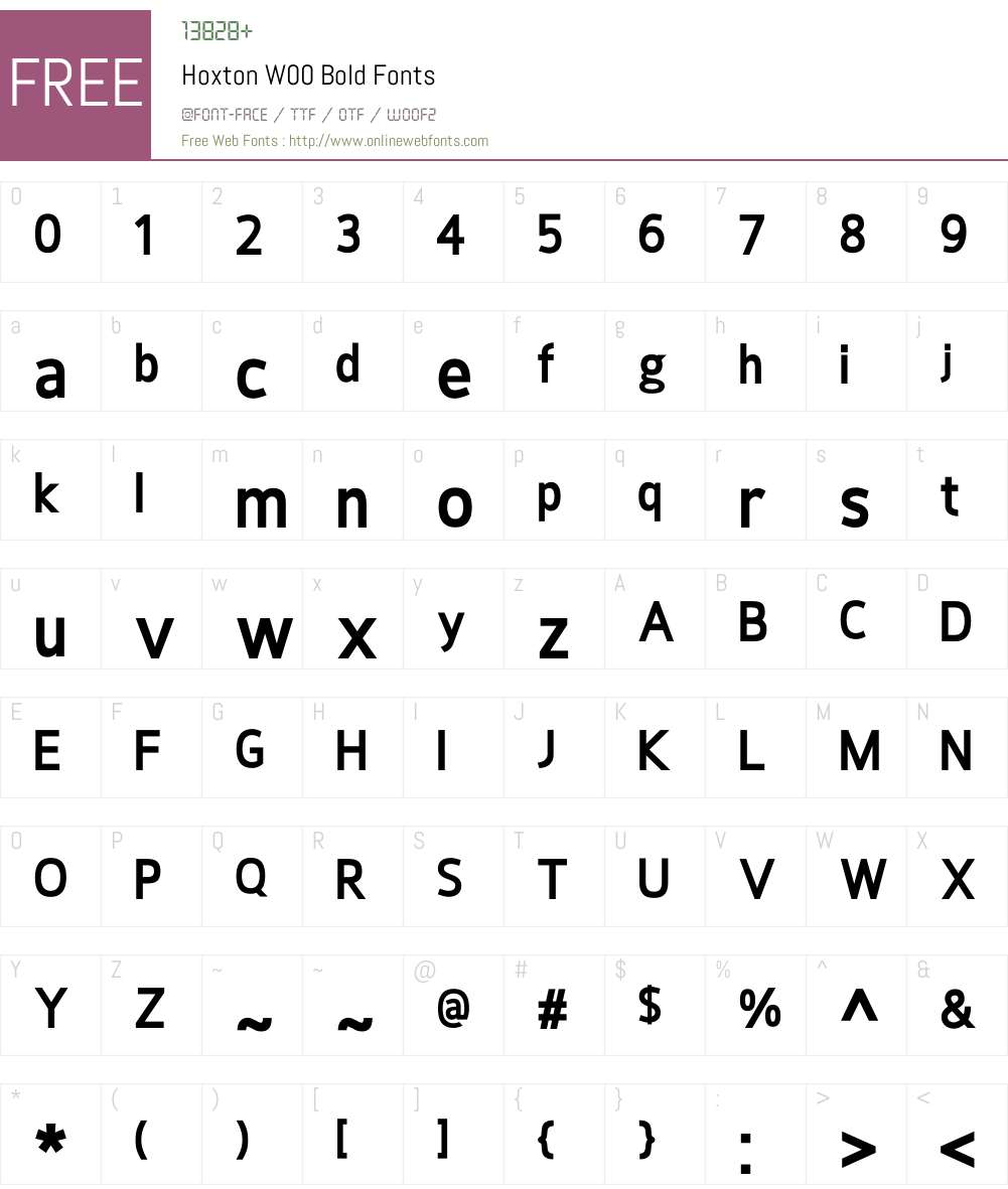 HoxtonW00-Bold Font Screenshots