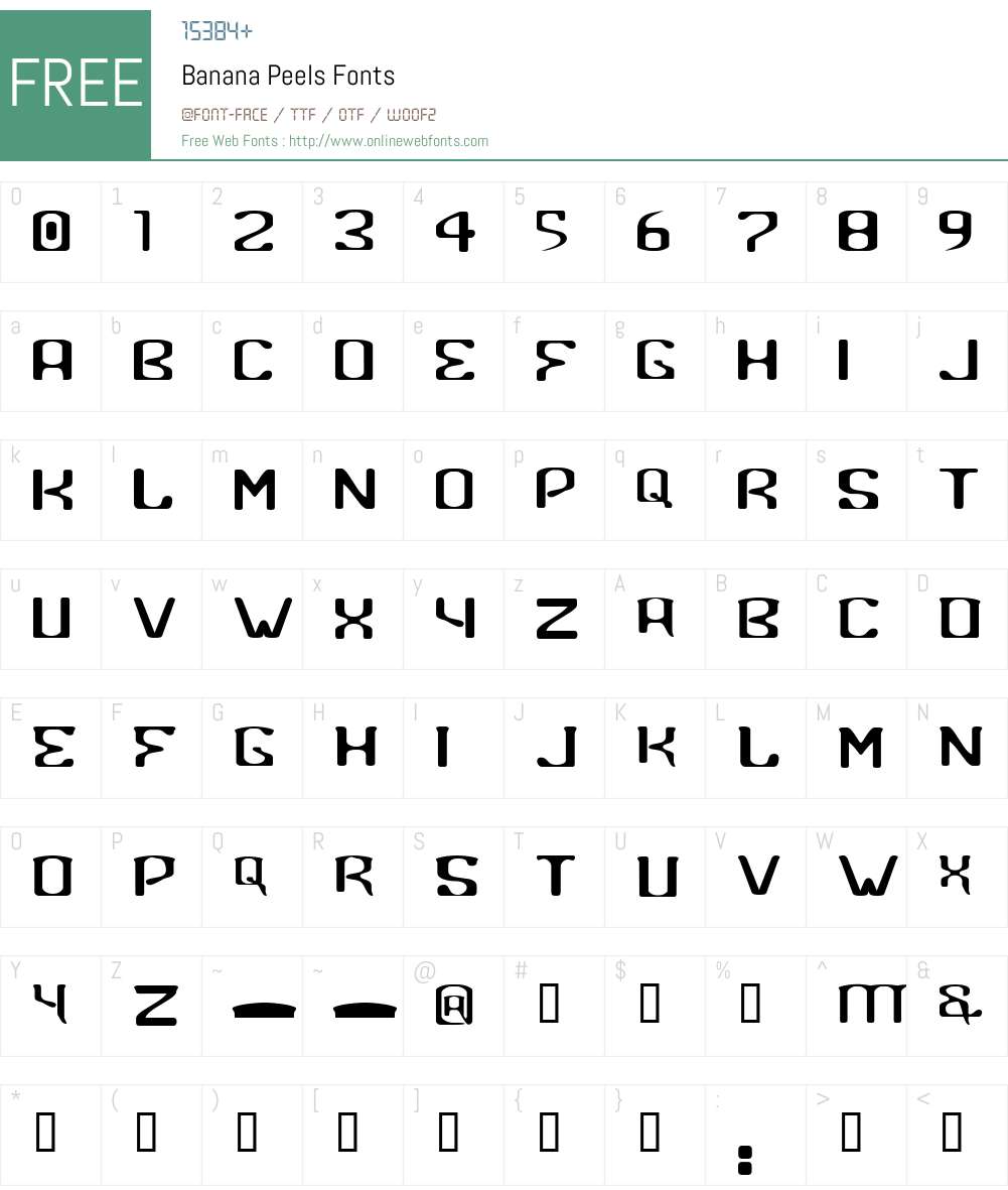 Banana Font Screenshots
